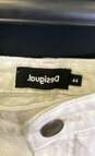 NWT Desigual Womens White Pink Panther High Rise Denim Wide-Leg Jeans Size 44 image number 4