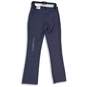 NWT Express Womens Blue Stretch Mid Rise Barely Bootcut Dress Pants Size 4R image number 2