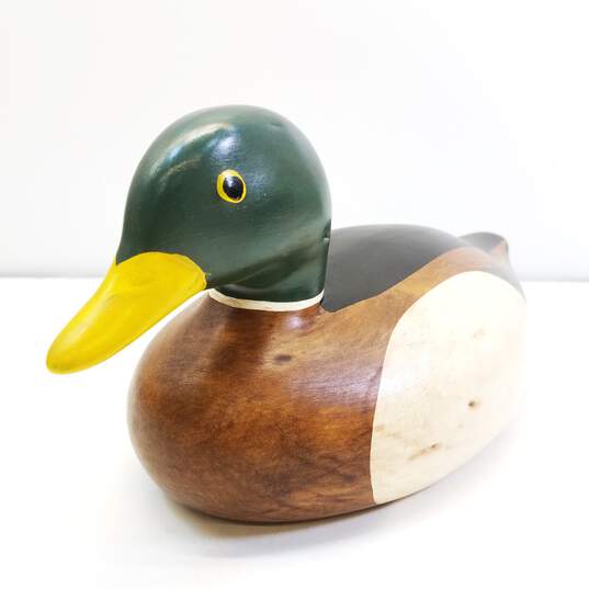 Duck Decoy Hand Painted Vintage  Ceramic Mallard Duck image number 3