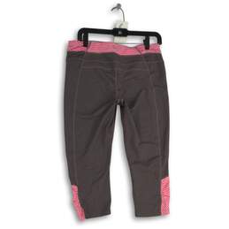 Womens Gray Pink Elastic Waist Pull On Activewear Capri Leggings Size XL alternative image
