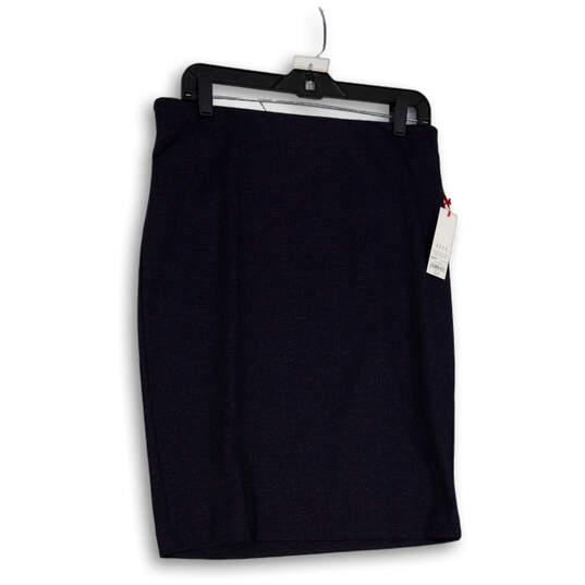 NWT Womens Blue Pleated Knee Length Straight & Pencil Skirt Size Medium image number 2