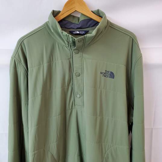 The North Face Green Snap Sweatshirt Jacket Men's Size XXL image number 2