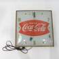 Vintage Coca Cola Fishtail Pam Electric Lighted Wall Clock Sign W/ Bubble Glass image number 1