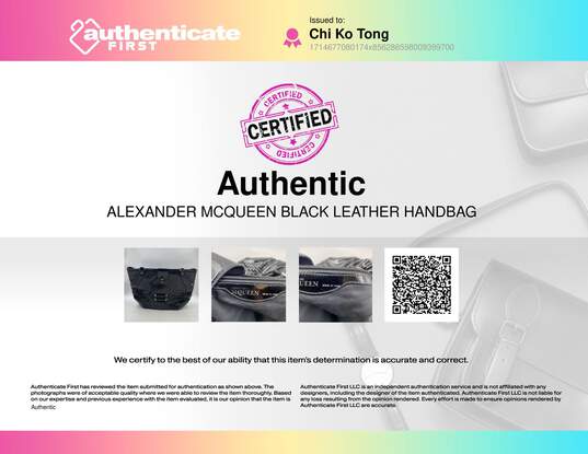 Alexander Mcqueen Black Leather Handbag image number 9