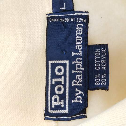 Buy the Polo Ralph Lauren Men Cream Collared Sweater L | GoodwillFinds