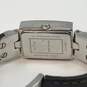 Designer Michael Kors MK2110 Silver-Tone White Dial Leather Strap Wristwatch image number 4