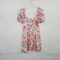 Zara Pink/Multi Floral Patterned Puff  Sleeve Lined Mini Dress WM Size XS image number 2