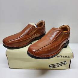 Deer Stags Comfort Footwear Men's Brown Leather Drive Slip On Size 10.5 alternative image