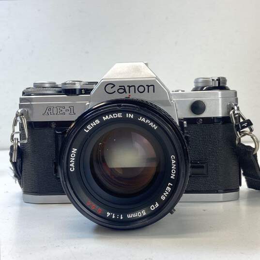 Canon AE-1 35mm SLR Camera with 2 Lenses & Power Winder image number 2