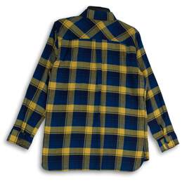 Eddie Bauer Womens Blue Yellow Plaid Long Sleeve Button-Up Shirt Size M alternative image