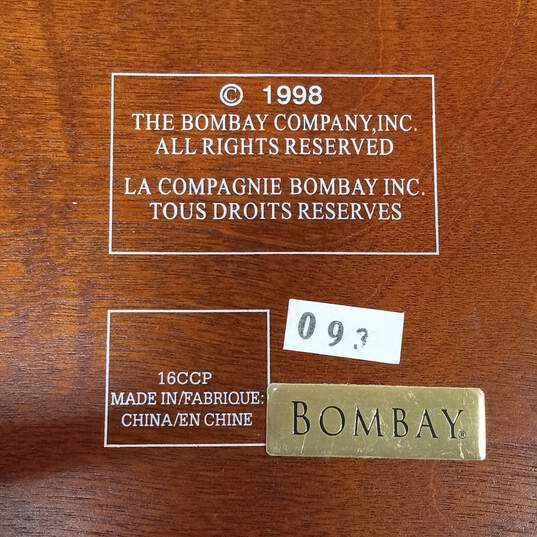 1998 The Bombay Company Inc. Wooden Musical Jewelry Box image number 7