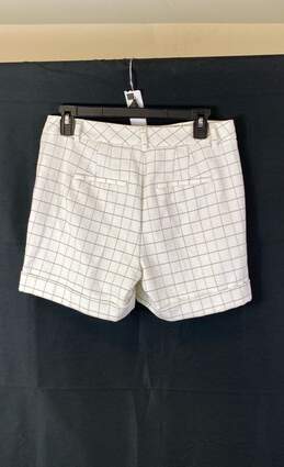 White House Black Market Womens Black White Check Pockets Chino Shorts Size M alternative image