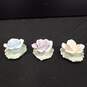 Set of 3 Assorted Ardalt Japan Pastel Color  Rose Candle Holders image number 3