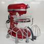 KitchenAid Design Pro 600 6Qt 575W Candy Apple Red Stand Mixer with Glass Bowl image number 1