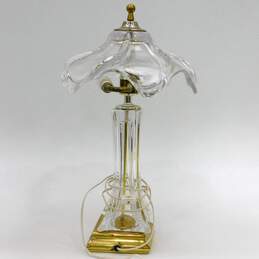 Vintage MCM Mid Century Modern Cofrac Art Verrier French Crystal Table Lamp alternative image