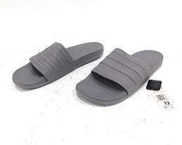 adidas Adilette Comfort Slides Gray Men's Shoes Size 12