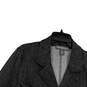 Womens Gray Notch Lapel Single Pockets Breasted Three Button Blazer Size 14 image number 3