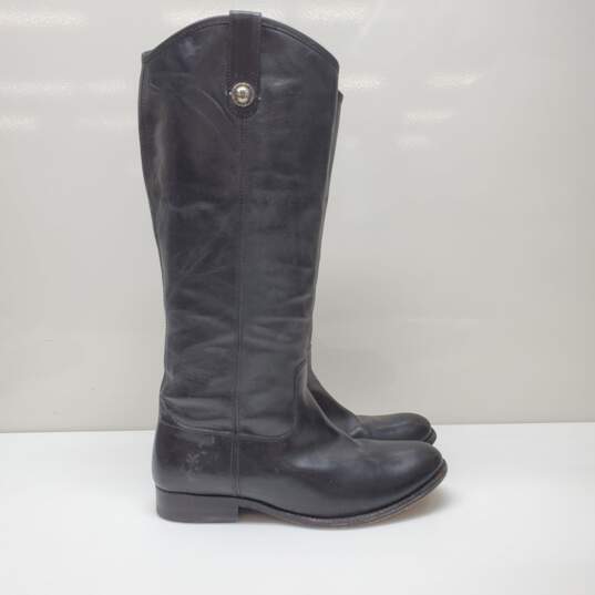 Frye Melissa Button Boots in Black Leather Women's 8.5 B image number 1