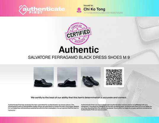 Salvatore Ferragamo Black Loafer Dress Shoe Men 9 image number 8