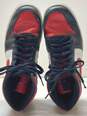 Nike Air Jordan 1 Mid Bred Toe White, Black, Red Sneakers 554724-079 Size 8.5 image number 7