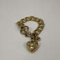 Designer Juicy Couture Gold-Tone Chain Toggle Clasp Heart Charm Bracelet image number 2