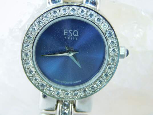 Brighton Esquire Swiss Icy Silver Tone Earrings Necklace Bracelet & Watch 96.2g image number 6