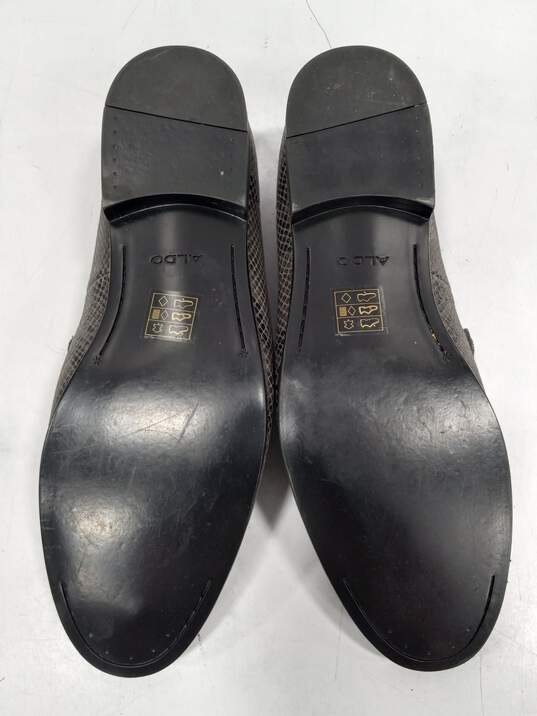 Aldo Men's Gray Leather Dress Shoes Size 11 image number 5