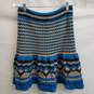 Anthropologie Girls from Savoy Blue Geometric Mesa Sweater Skirt Small image number 1