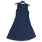 Tommy Hilfiger Womens Navy Blue V-Neck Sleeveless Midi A-Line Dress Size 8 image number 2