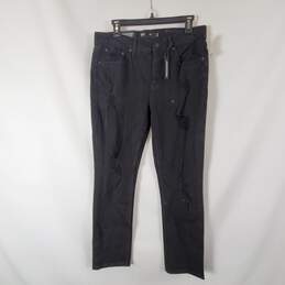 RSQ Jeans Women Black Distress Slim Jeans Sz 31 x 30 Nwt