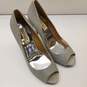 Badgley Mischka Glitter Platform Heels Silver 8 image number 7
