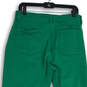 Womens Green Denim Medium Wash Patch Pocket Raw Hem Cropped Jeans Size 12 image number 4