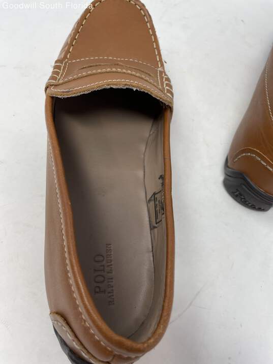 Polo Ralph Lauren Mens Moccasins Shoes Light Brown Size 5.5 image number 6