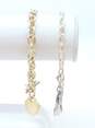 Romantic 925 Sterling Silver Heart Charm Bracelets 36.7g image number 1