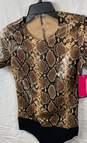 NWT Commando Womens Multicolor Snake Print Faux Leather One-Piece Bodysuit Sz S image number 3