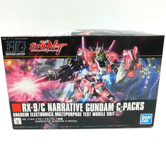 Bandai RX-9/C Narrative Gundam C-Packs Mobile Suit Pre-Built Model w/Accessories image number 8