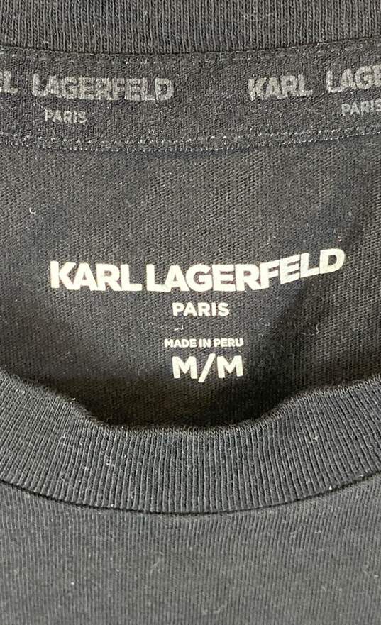 Karl Lagerfeld Mens Black Cotton Short Sleeve Crew Neck Graphic T-Shirt Size M image number 4