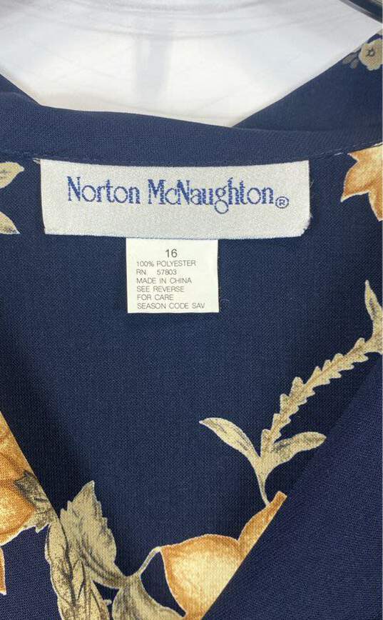 Norton McNaughton Multicolor Floral Button Up- Size 16 NWT image number 2