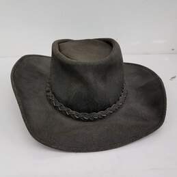 Black Suede Rancher Hat Size XL