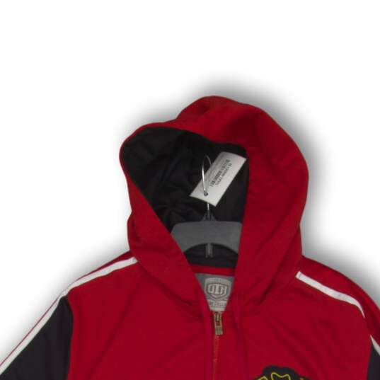 Old Time Hockey Mens Full Zip Hoodie Chicago Blackhawks NHL Red Black Size Large image number 3