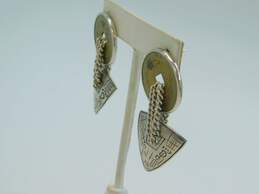 Artisan Sterling Silver Chinese Coin Dangle Earrings 25.9g alternative image