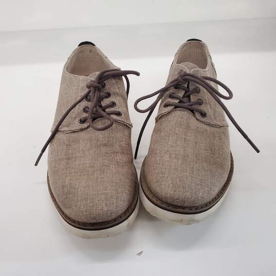 TOMS Men's Preston Toffee Coated Linen Lace Up Shoes Size 8.5 image number 2