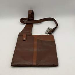 NWT Genuine Leather Womens Brown Leather Adjustable Strap Crossbody Bag Purse