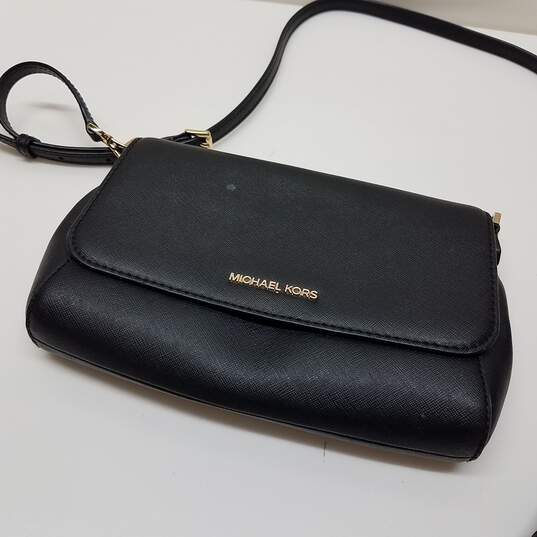Buy the Michael Kors Crossbody Bag Double Pouch Black Leather