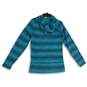 Under Armour Womens Blue Striped Long Sleeve Full-Zip Hoodie Size Medium image number 2