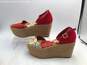 Tory Burch Red And Beige Womens Shoes Size 6 image number 1