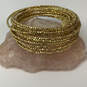 Designer Stella & Dot Gold-Tone Multi Strand Wire Beaded Wrap Bracelet image number 1