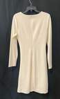 NWT Express Womens White Long Sleeve Back Zip Bodycon Dress Size Medium image number 2