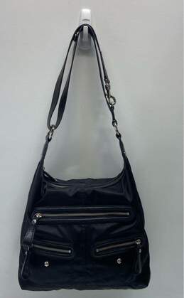 DKNY Black Nylon Zip Hobo SHoulder Tote Bag