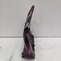 Vittorio Purple Patent Leather Animal Print Satchel Bag image number 2